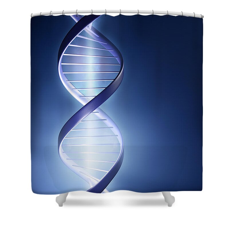 Dna Shower Curtain featuring the photograph DNA Technology by Johan Swanepoel