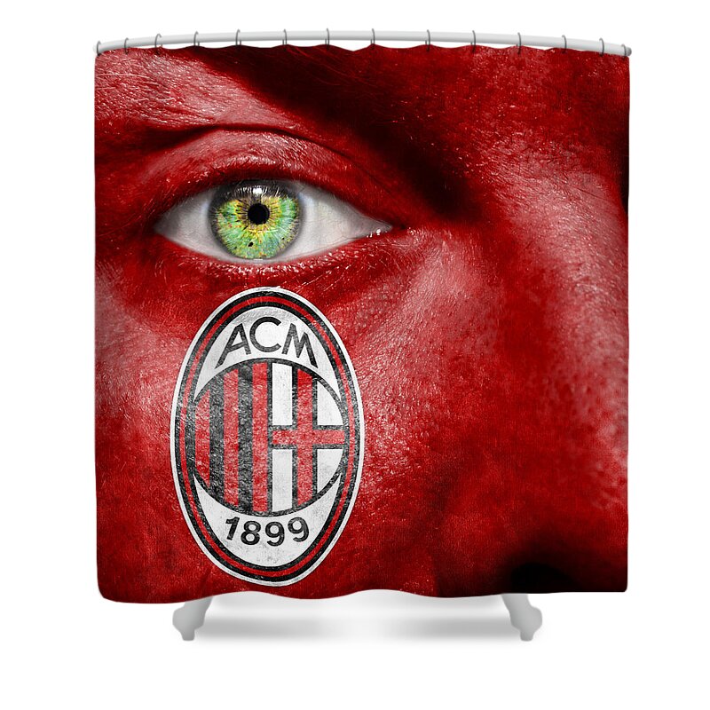 1899 Shower Curtain featuring the photograph Go AC Milan by Semmick Photo