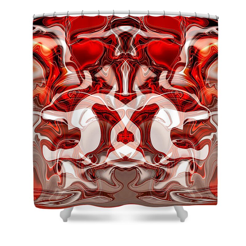 Crimson And Gray Shower Curtain featuring the painting Go Cougs by Omaste Witkowski