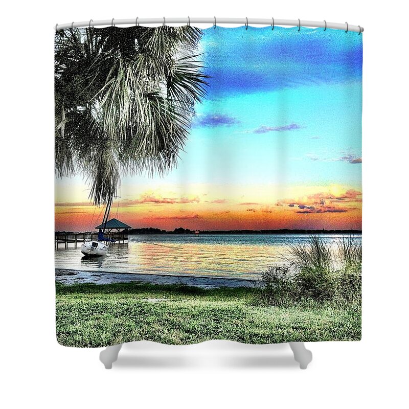 Beach Shower Curtain featuring the photograph God's Country IV by Carlos Avila
