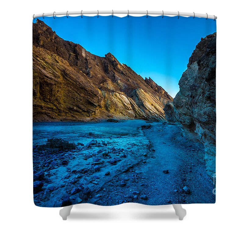 Death Valley Shower Curtain featuring the photograph Golden Canyon - Death Valley - California by Gary Whitton