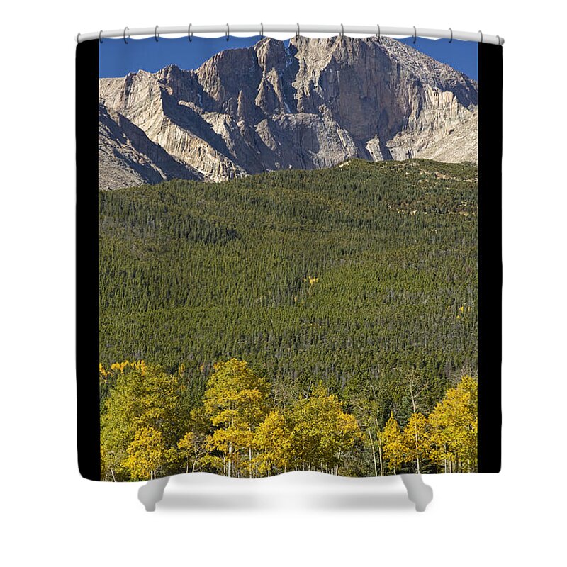 Colorado Shower Curtain featuring the photograph Golden Longs Peak 14259 Poster by James BO Insogna