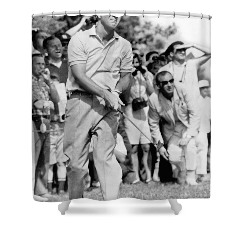 1960s Shower Curtain featuring the photograph Golfer Arnold Palmer by Underwood Archives