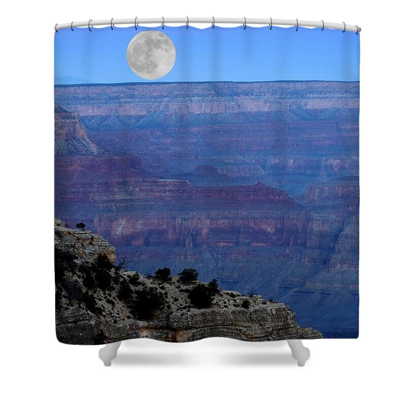 Good Night Moon Shower Curtain featuring the photograph Good Night Moon by Patrick Witz
