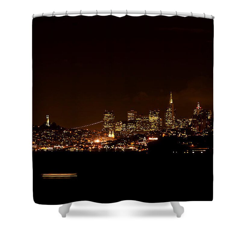 San Francisco Shower Curtain featuring the photograph Goodnight San Francisco by Lisa Chorny