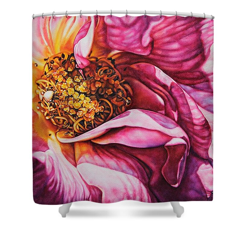 Flowers Still Life Shower Curtain featuring the painting Grace by Tracy Male