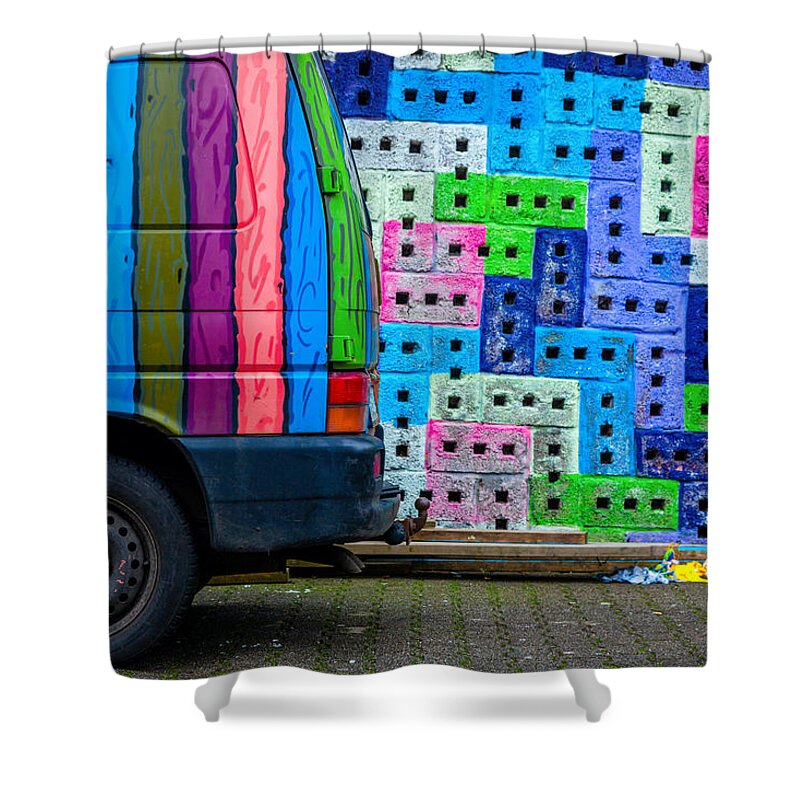 Europe Shower Curtain featuring the photograph Tetris by Alexey Stiop