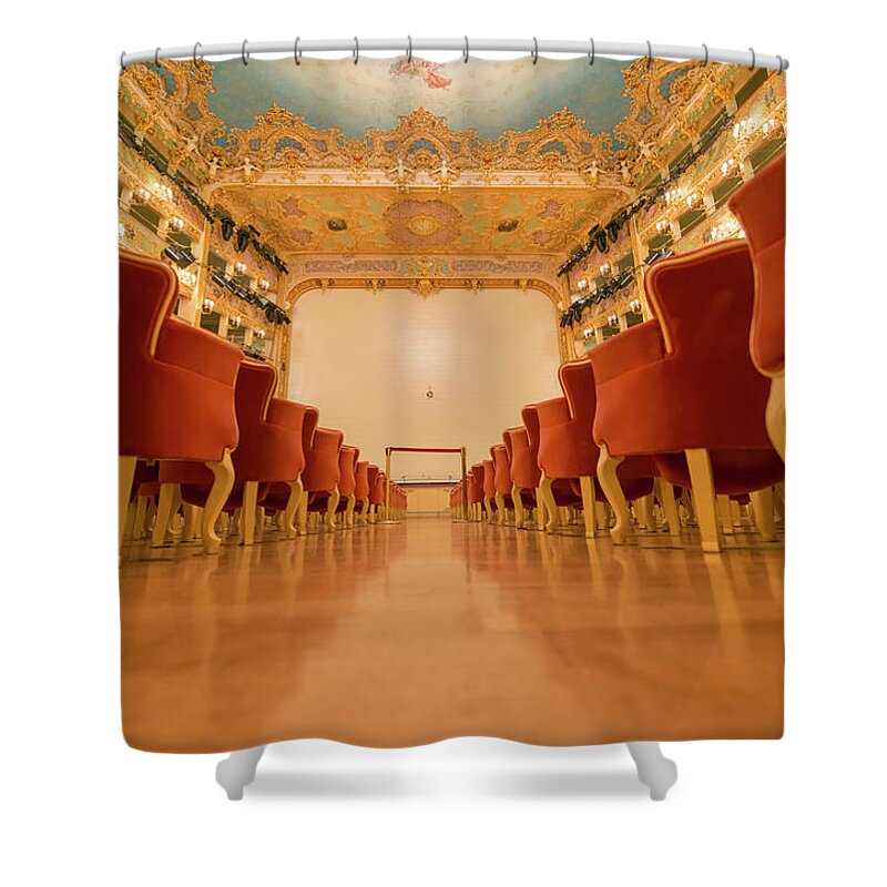 Ceiling Shower Curtain featuring the photograph Gran Teatro La Fenice by Mats Silvan