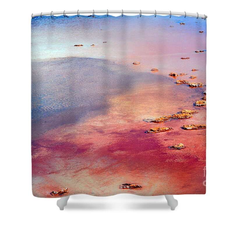 Grand Prismatic Spring Shower Curtain featuring the photograph Grand Prismatic Spring by John Greco