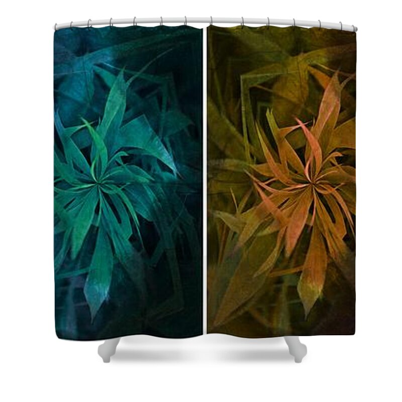 Grass Abstract Shower Curtain featuring the photograph Elements of Nature - Air Water Earth Fire by Marianna Mills