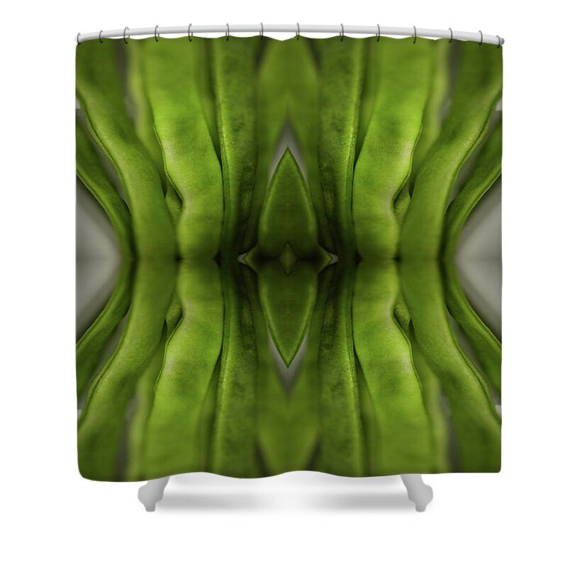 Full Frame Shower Curtain featuring the photograph Green Beans by Silvia Otte