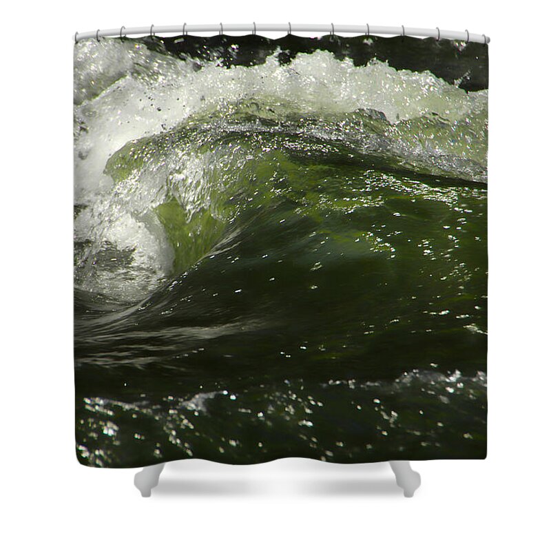Water Shower Curtain featuring the photograph Green Glass by Donna Blackhall