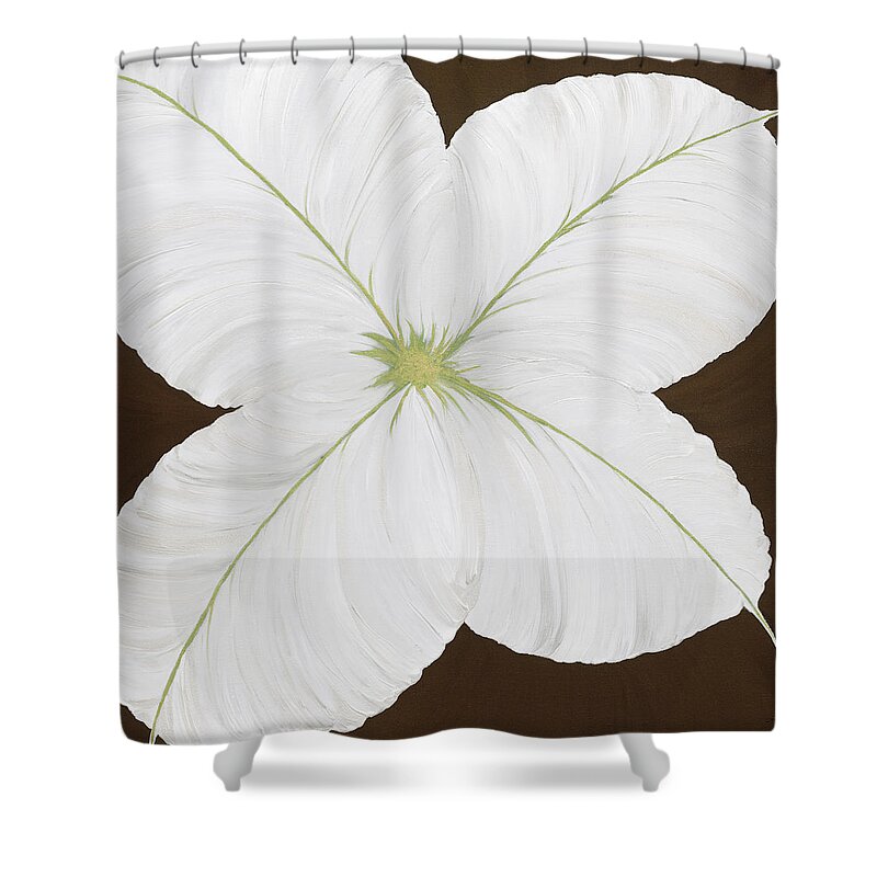 Flower Shower Curtain featuring the painting Green Spice by Tamara Nelson