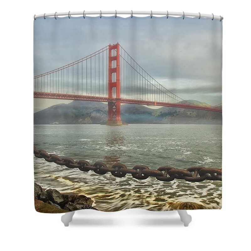 San Francisco Shower Curtain featuring the photograph Greetings from San Franciosco by Mick Burkey