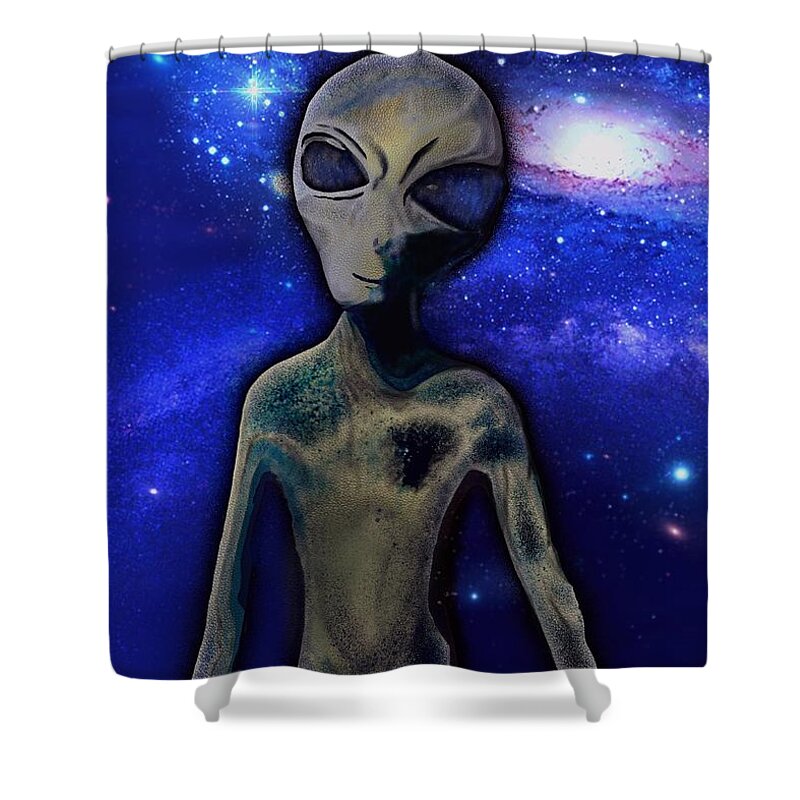 Grey Shower Curtain featuring the digital art Grey by M.A by Mark Taylor