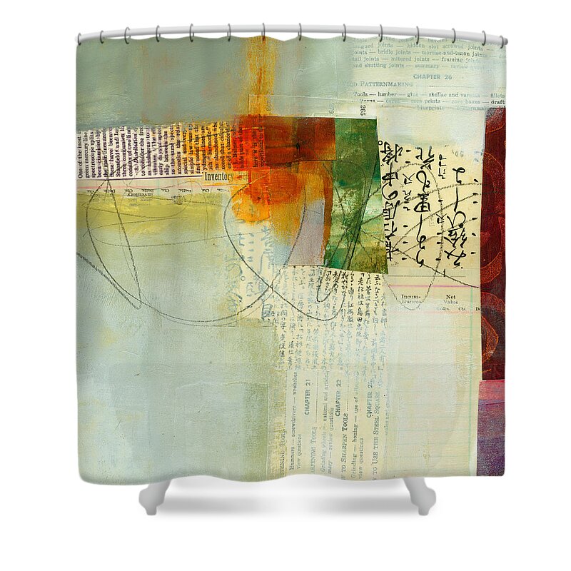 Jane Davies Shower Curtain featuring the painting Grid 6 by Jane Davies