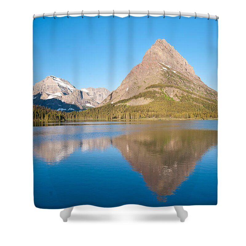 Glacier National Park Shower Curtain featuring the photograph Grinnell Point, Glacier National Park by Andrew J. Martinez