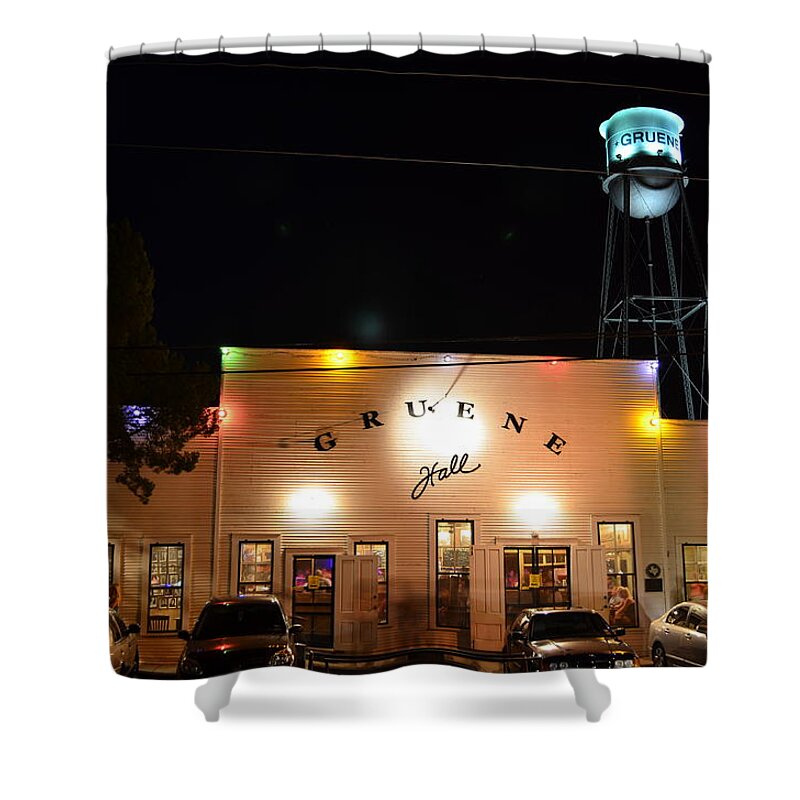 Timed Exposure Shower Curtain featuring the photograph Gruene Hall by David Morefield