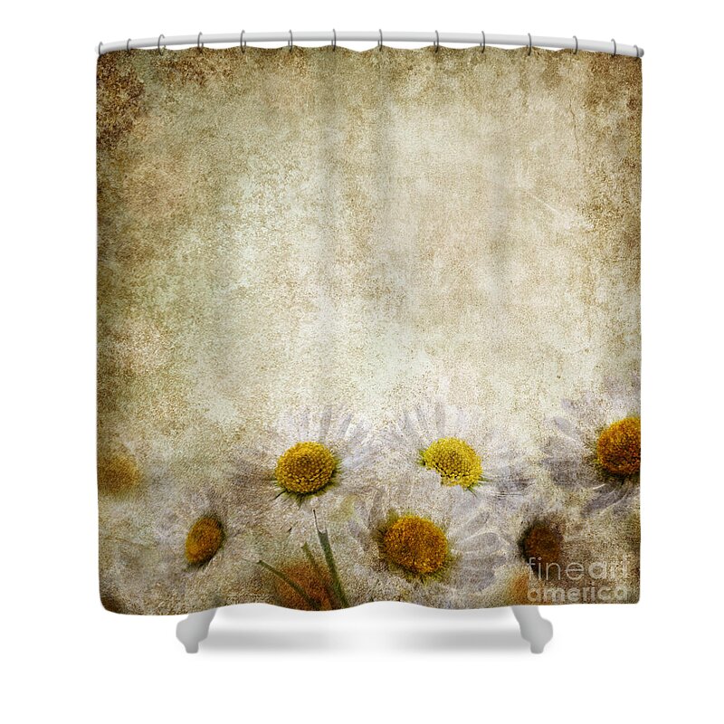 Flower Shower Curtain featuring the photograph Grunge Floral Background by Jelena Jovanovic