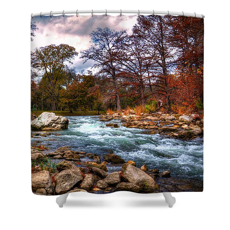 Guadalupe River Shower Curtain featuring the photograph Guadalupe in the Fall by Savannah Gibbs