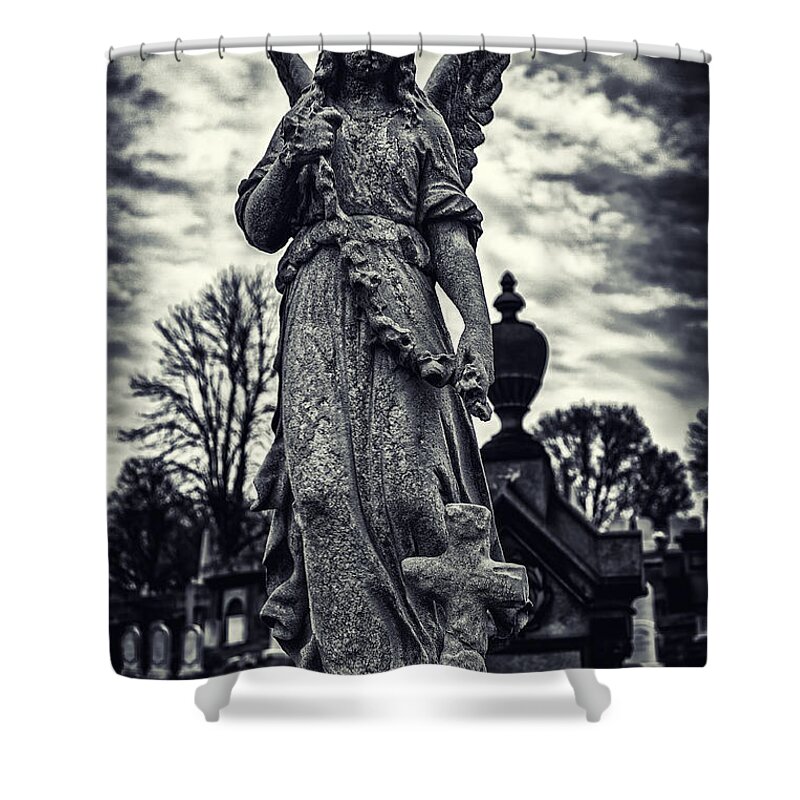 Angel Shower Curtain featuring the photograph Guardian by Rob Dietrich