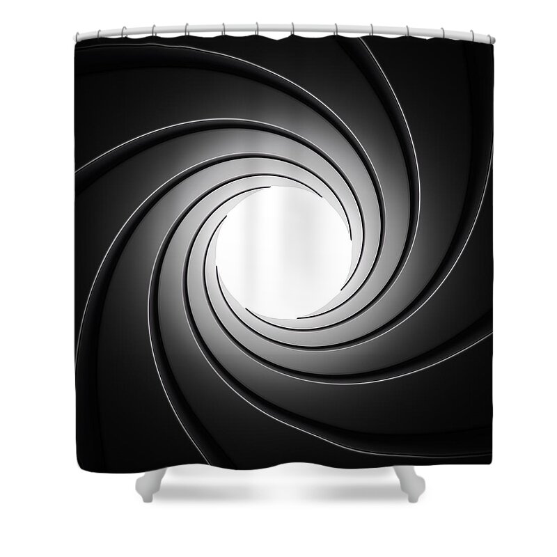 Barrel Shower Curtain featuring the photograph Gun Barrel from Inside by Johan Swanepoel