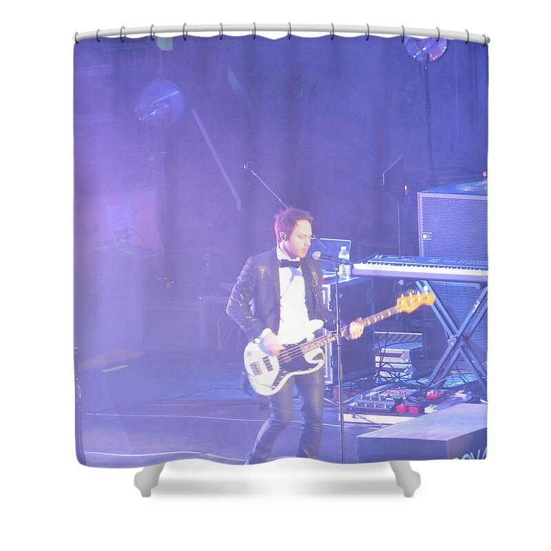 Chrisitan Shower Curtain featuring the photograph Gutair player for royal taylor by Aaron Martens