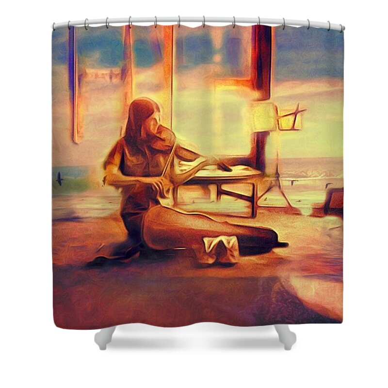 Violin Shower Curtain featuring the photograph Gypsy by Suzy Norris