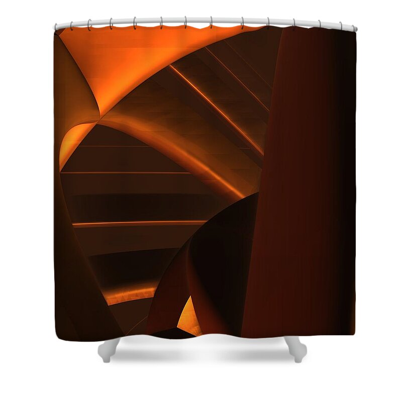 Fractal Shower Curtain featuring the digital art Gyroscope by Lyle Hatch