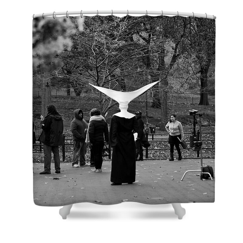 New York City Shower Curtain featuring the photograph Habit in Central Park by Lorraine Devon Wilke