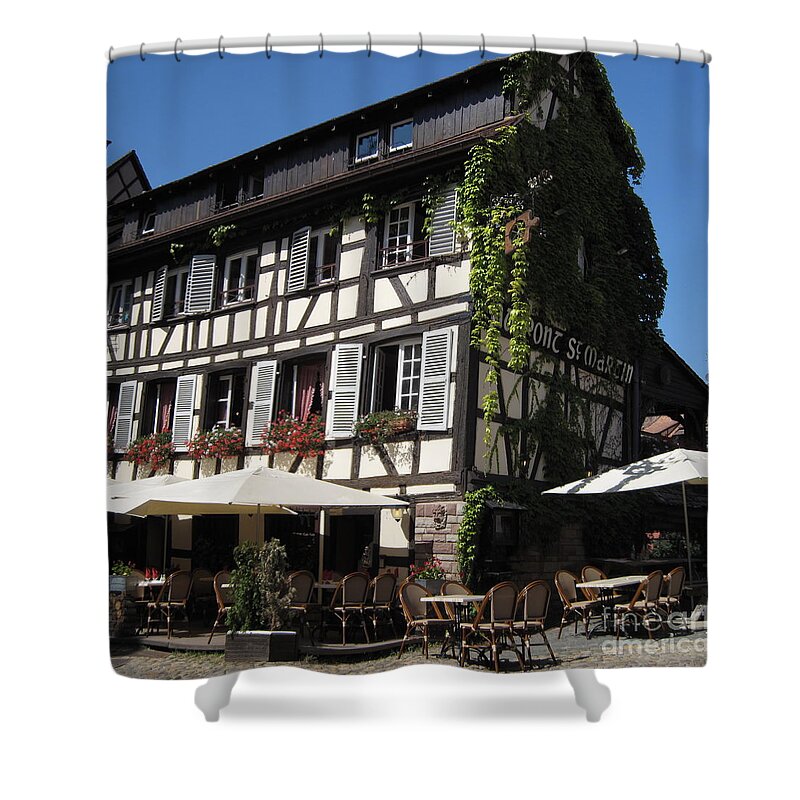 Timber Shower Curtain featuring the photograph Half-Timbered House in Strasbourg 2 by Amanda Mohler