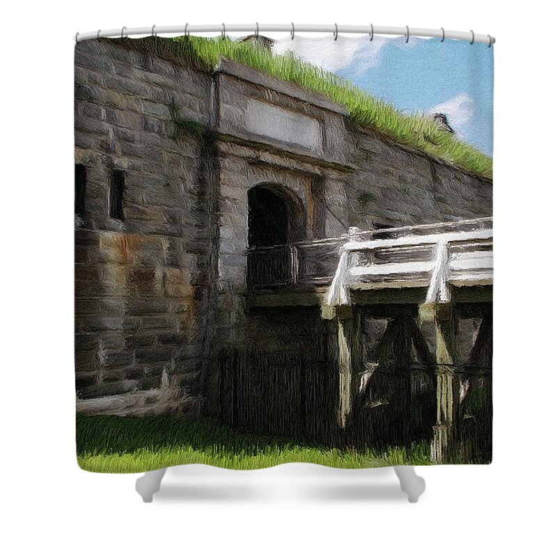 Canadian Shower Curtain featuring the painting Halifax Citadel by Jeffrey Kolker