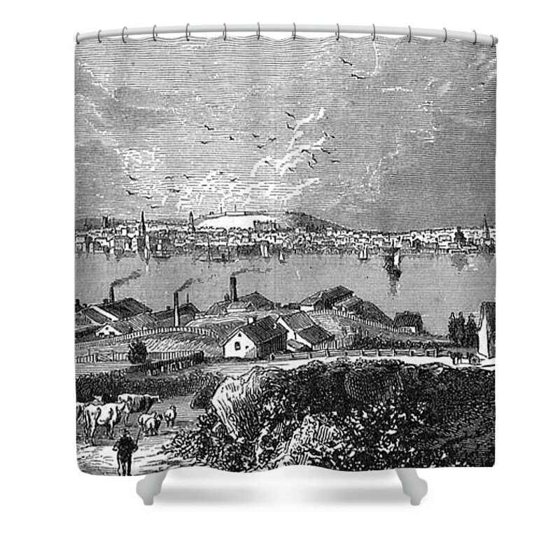 Canada Shower Curtain featuring the drawing Halifax NS - 1878 by Art MacKay