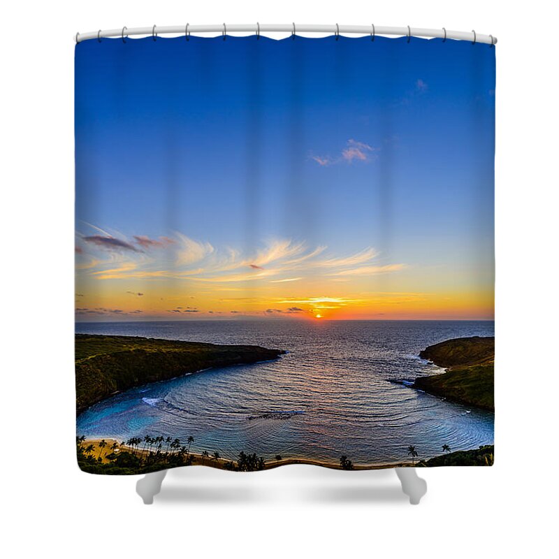 Hanauma Bay Shower Curtain featuring the photograph Hanauma Bay Sunrise by Jason Chu