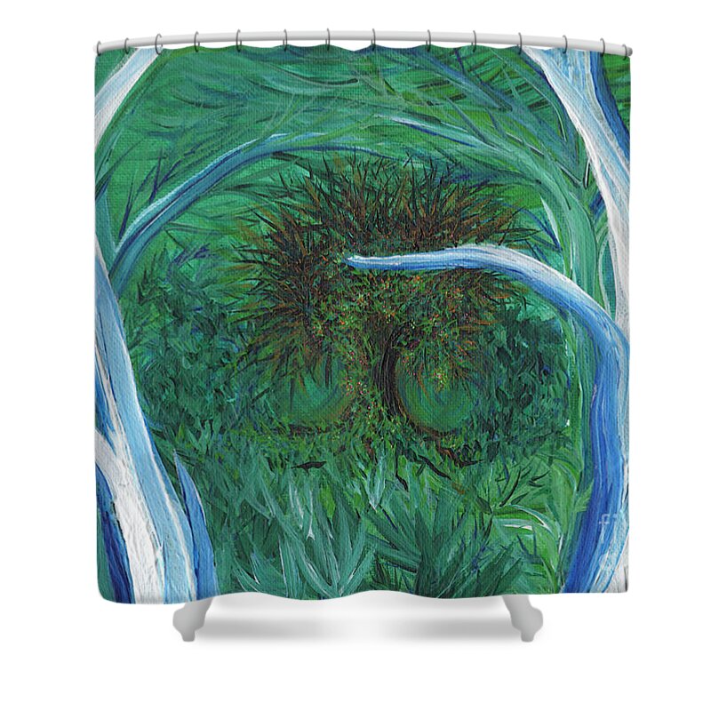 First Star Art Shower Curtain featuring the painting Hansel and Gretel by jrr by First Star Art