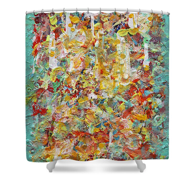Happy Hour Shower Curtain featuring the painting Happy Hour by Dariusz Orszulik
