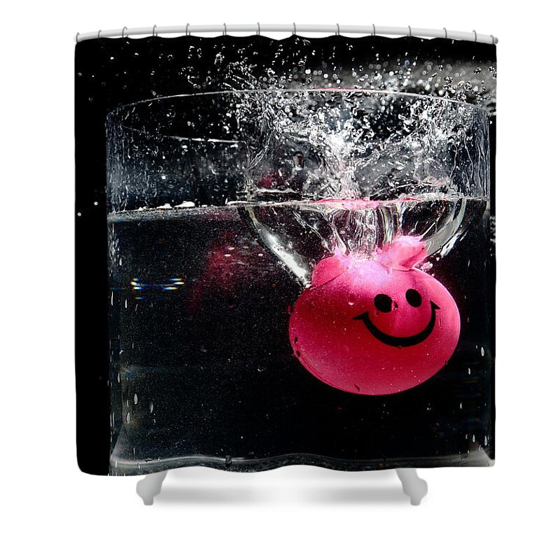 Bouncy Ball Shower Curtain featuring the photograph Happy Splash the Second by David Andersen