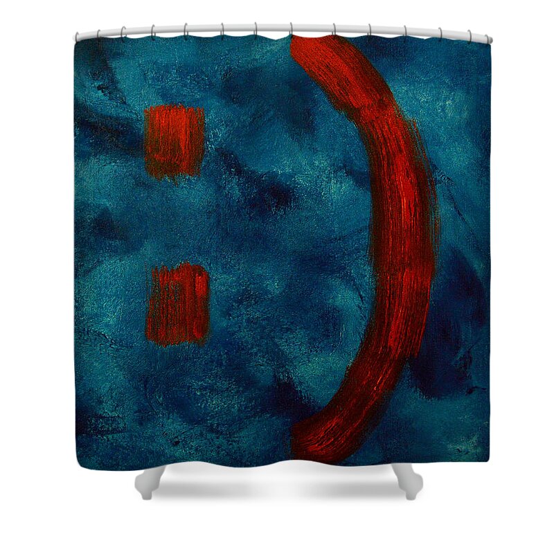 !@#$ Shower Curtain featuring the painting Happy to Be Here by Shawn Marlow