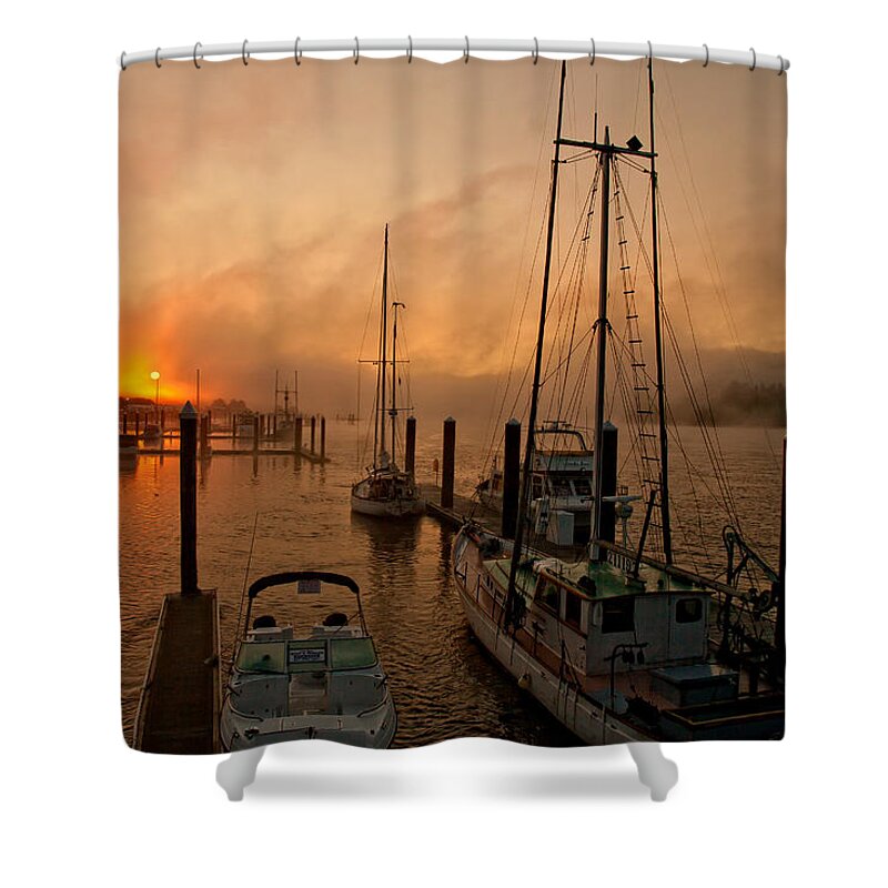 Florence Shower Curtain featuring the photograph Harbor by Lisa Chorny