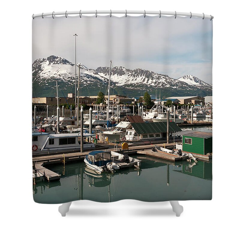 Valdez Shower Curtain featuring the photograph Harbor View by John Elk