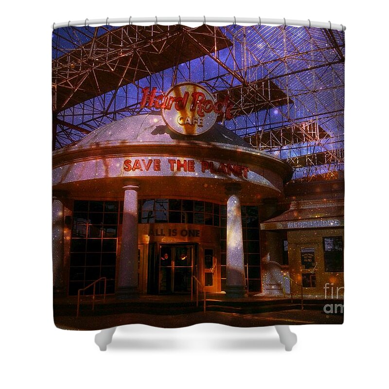  Shower Curtain featuring the photograph Hard Rock Cafe' by Kelly Awad