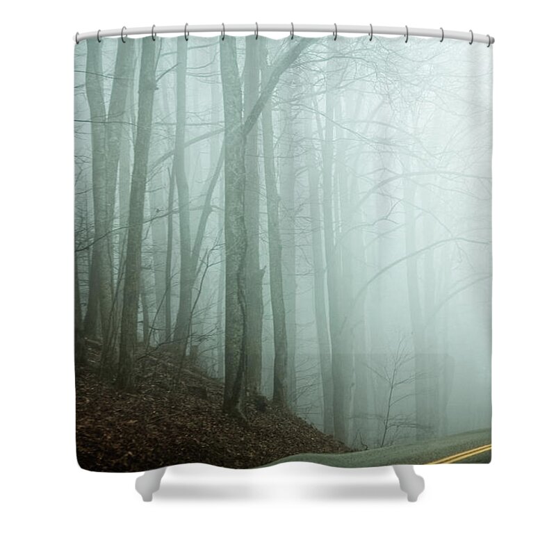 Car Shower Curtain featuring the photograph Harlan County Woods by Lars Lentz