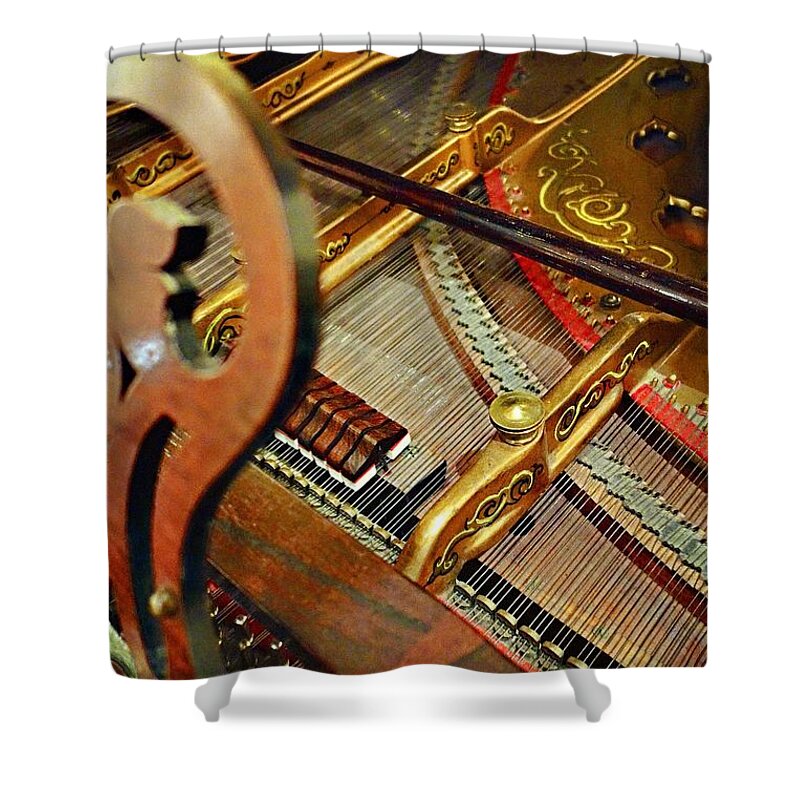 Harpsichord Shower Curtain featuring the photograph Harpsichord by Joan Reese