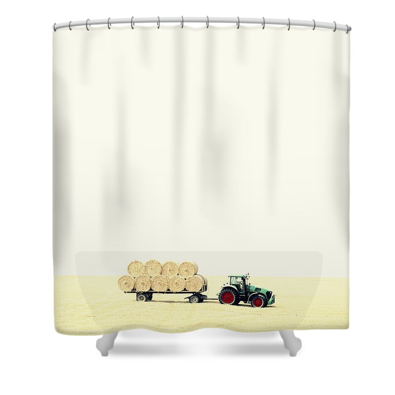 Tractor Shower Curtain featuring the photograph Harvest by Chevy Fleet
