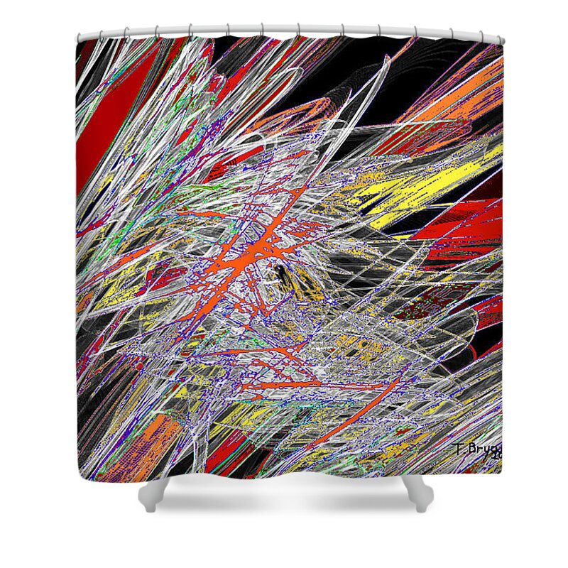 Harvest Shower Curtain featuring the digital art Harvest of Colors by Kume Bryant