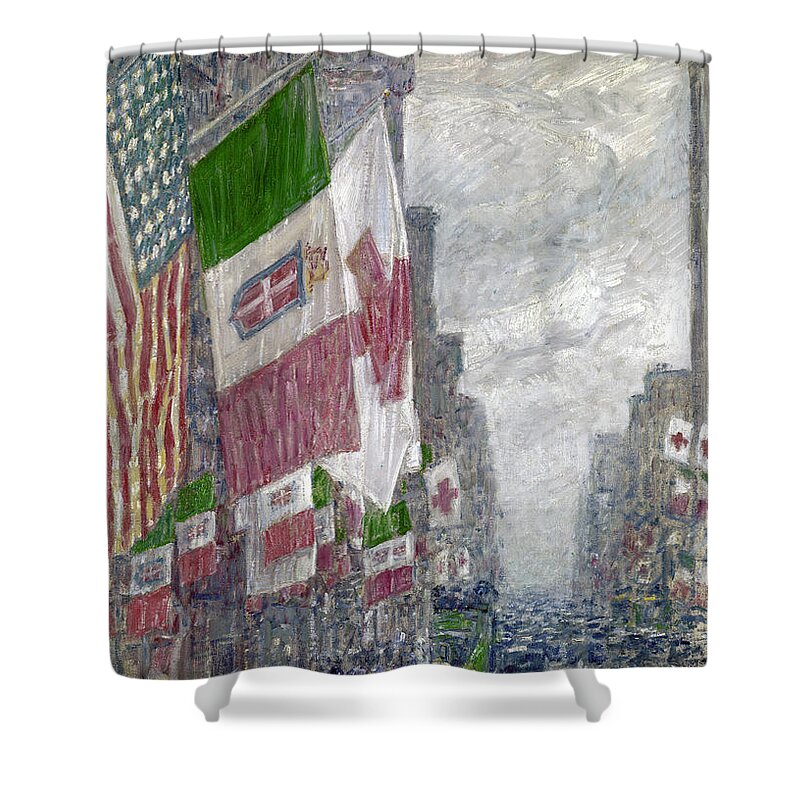 1918 Shower Curtain featuring the photograph Hassam: Italian Day, 1918 by Granger