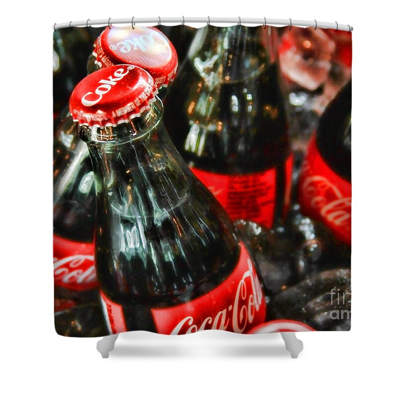 Coke Shower Curtain featuring the photograph Have a Coke and Give a Smile by Diana Sainz by Diana Raquel Sainz