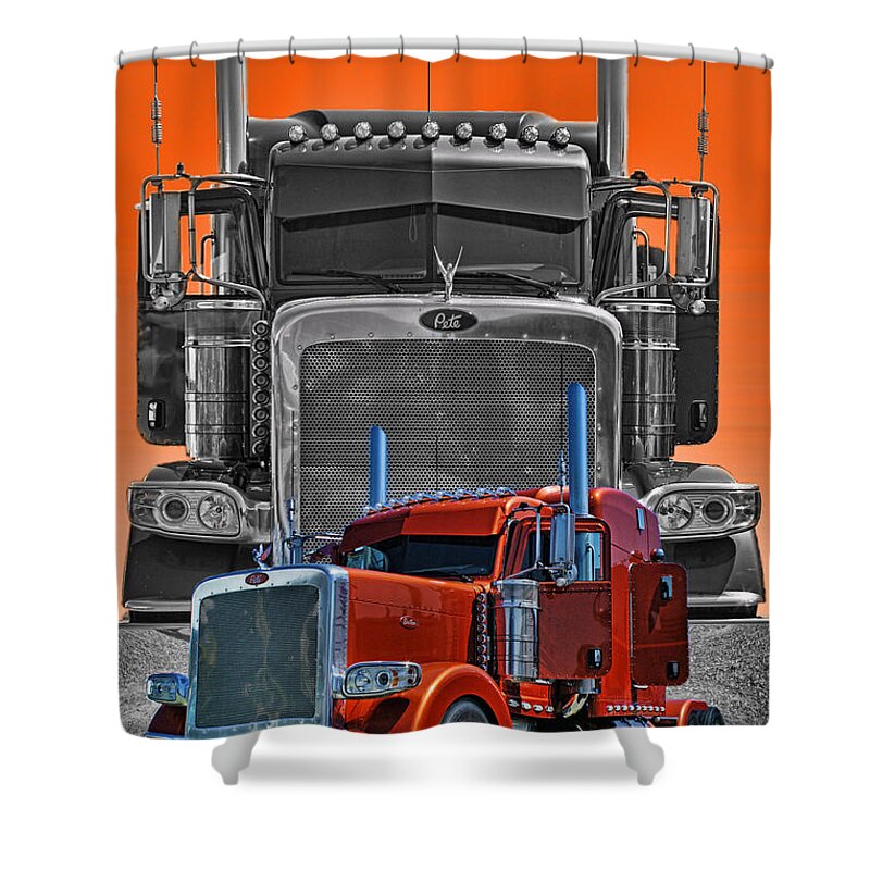 Trucks Shower Curtain featuring the photograph Hdrcatr3079a-13 by Randy Harris
