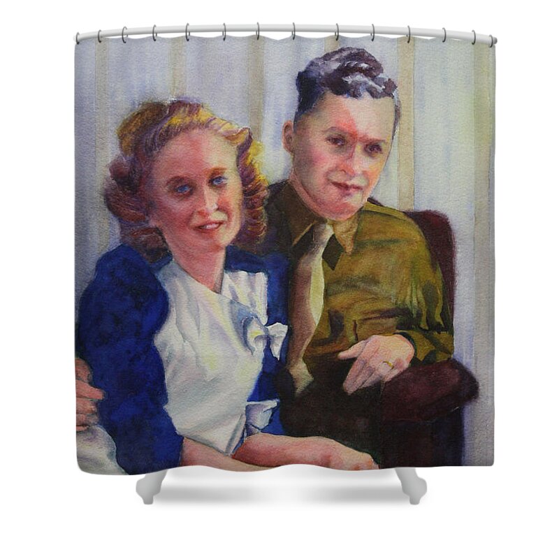 Honeymoon Shower Curtain featuring the painting He Touched Me by Mary Beglau Wykes