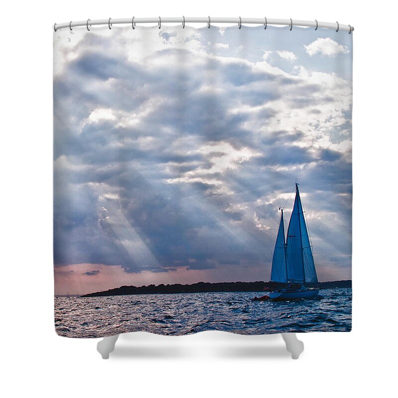 Salem Shower Curtain featuring the photograph Heading home by Jeff Folger